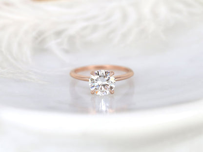 Stunning 2.0 CT Round Moissanite Engagement Ring with Solitaire Design 1