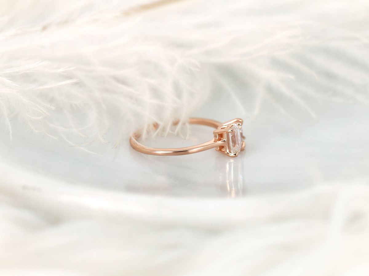 Stunning 0.43 CT & 0.58 CT Pear & Emerald Moissanite Engagement Ring with Two Stones Design 2