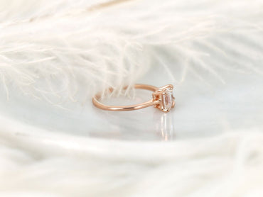 Stunning 0.43 CT & 0.58 CT Pear & Emerald Moissanite Engagement Ring with Two Stones Design 2