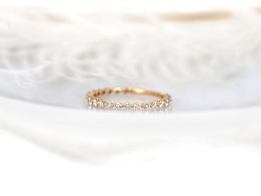 Stunning 0.55 TCW Round Moissanite Stones Full Eternity Wedding Band 2