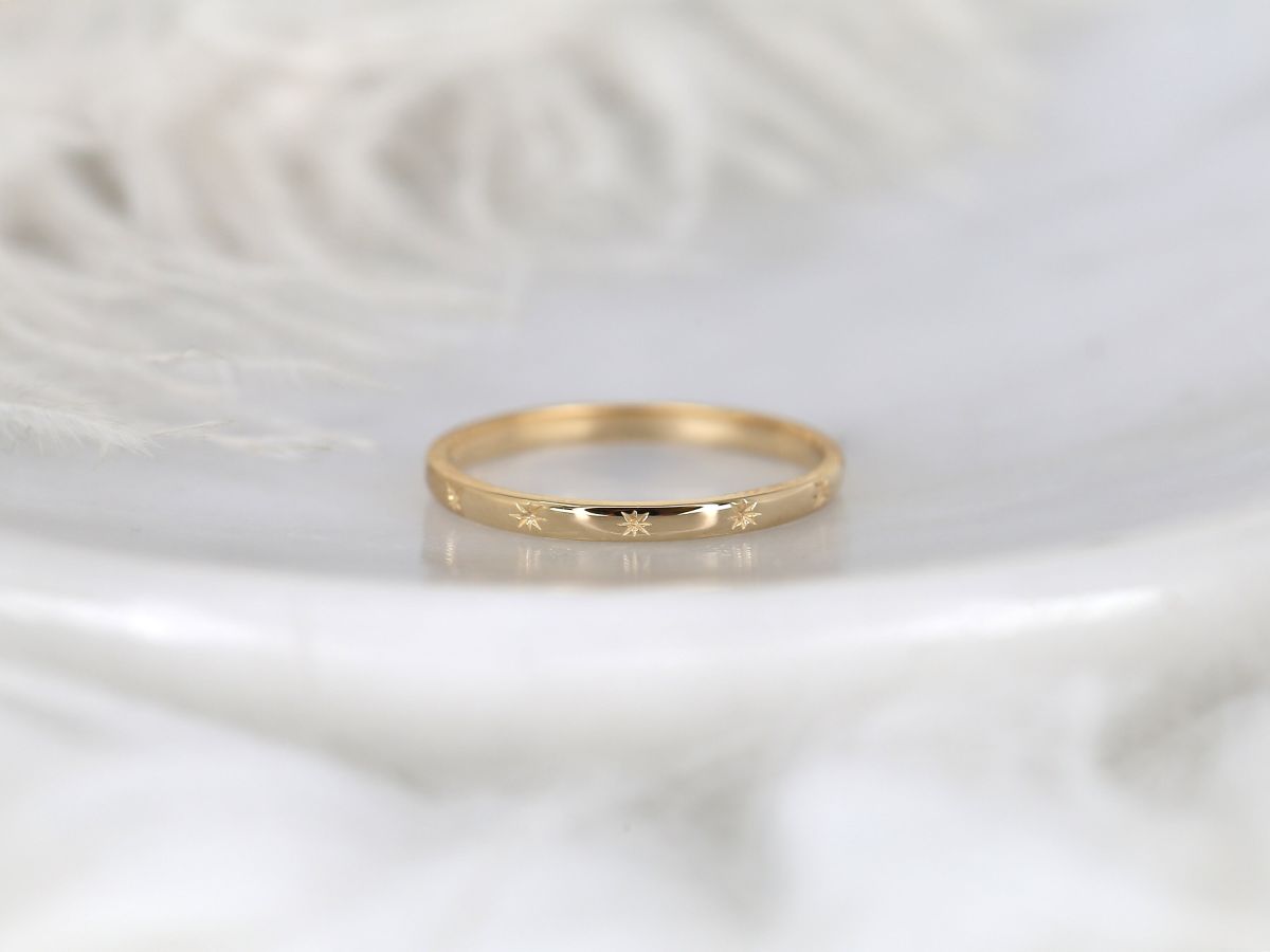 Stunning Celestial Ring Metal Wedding Bands 2