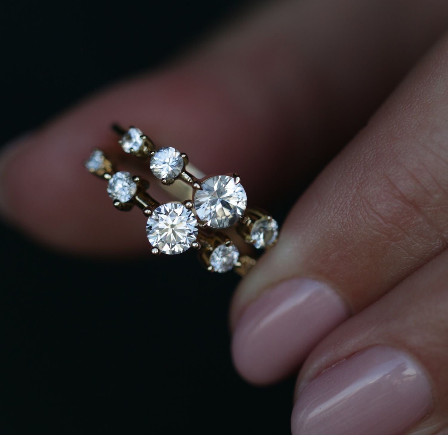 0.80 CT Round Dainty Lab Grown Diamond Wedding Band