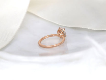 Stunning 1.5 CT Oval Moissanite Engagement Ring with Hidden Halo Design 3