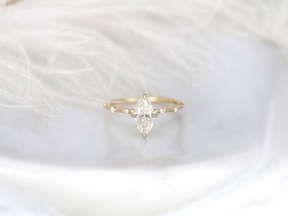 Stunning 1 CT Marquise Moissanite Engagement Ring With Dainty Design 1
