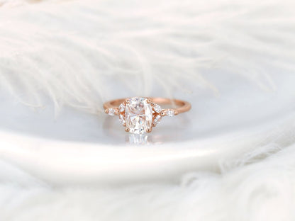 Stunning 1.5 CT Cushion Moissanite Engagement Ring with Cluster Design 1