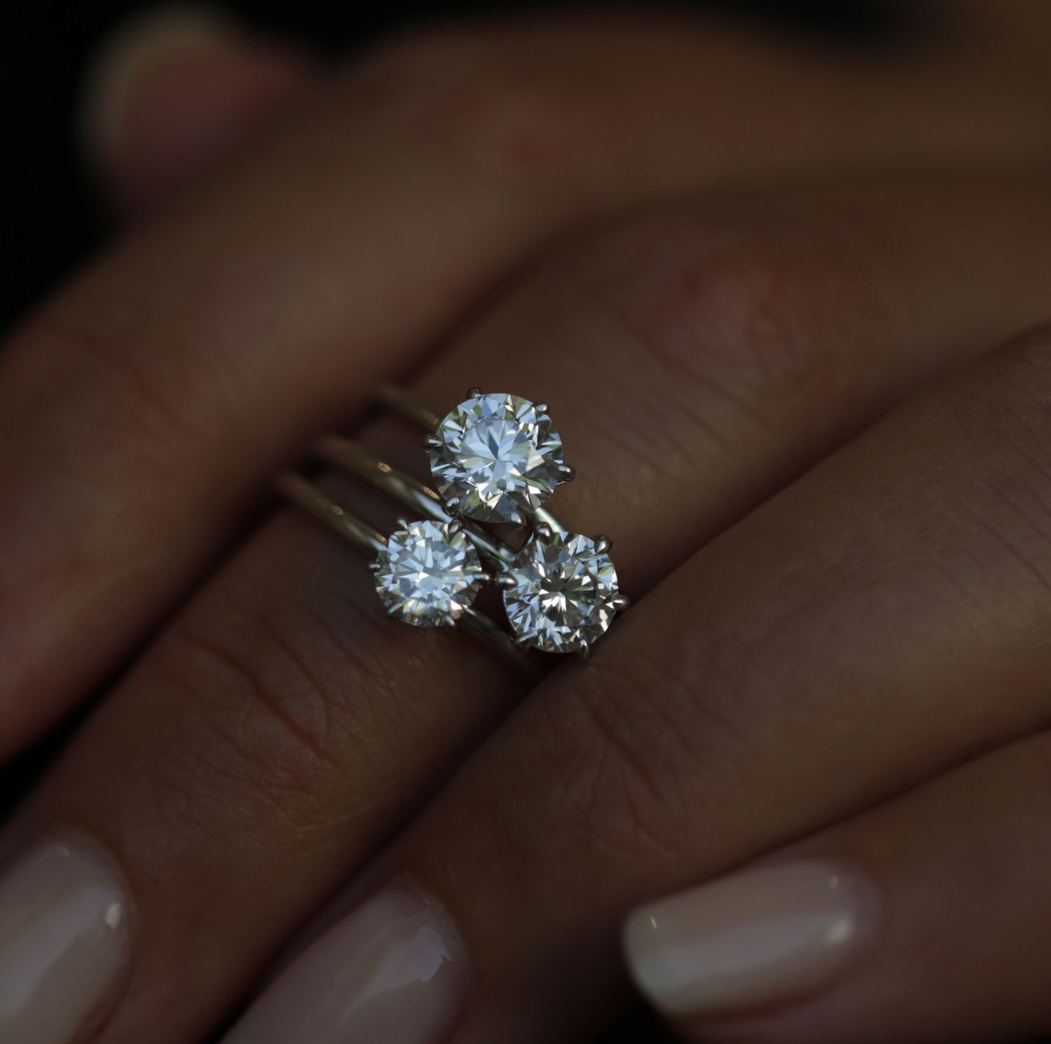 Round Solitaire Lab Grown Diamond Diamond Engagement Ring