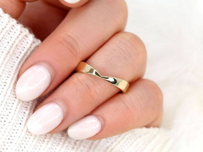 Stunning Chevron Metal Wedding Bands 5