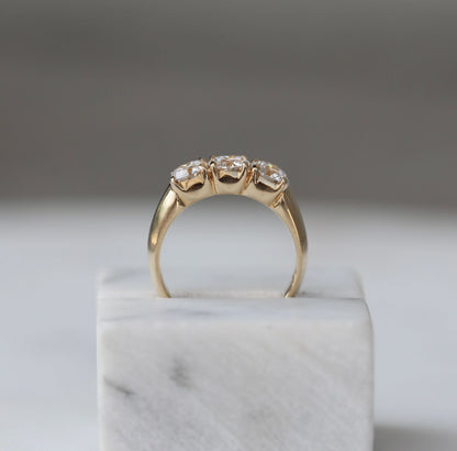 1.50 CT Round Three Stones CVD EF/VS Diamond Wedding Band 10