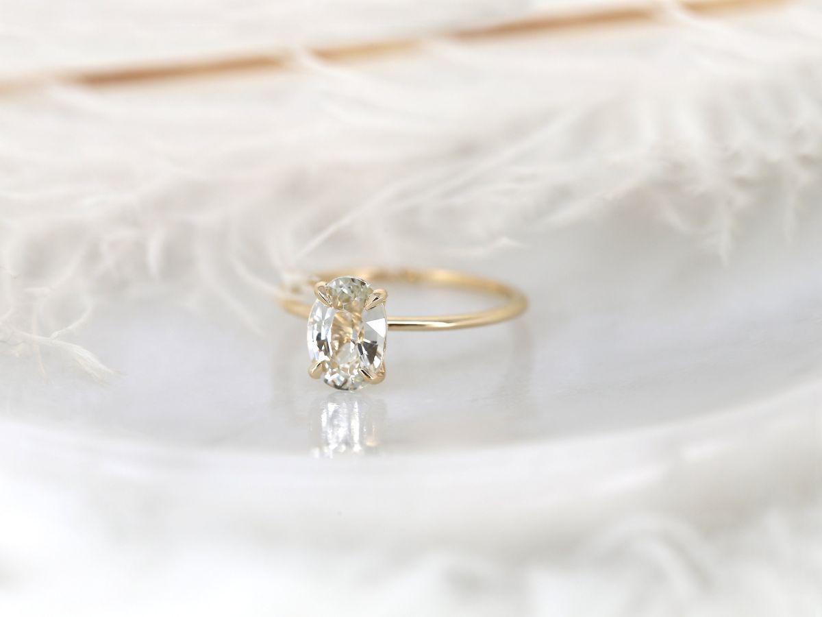 Stunning 1.98 CT Oval Moissanite Engagement Ring with Solitaire Design 1