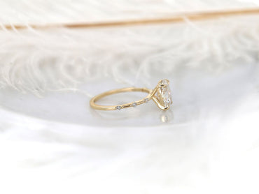 Stunning 1.69 CT Oval Moissanite Engagement Ring with Dainty Design 2