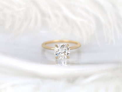 Stunning 2.0 CT Round Moissanite Engagement Ring with Hidden Halo Design 1