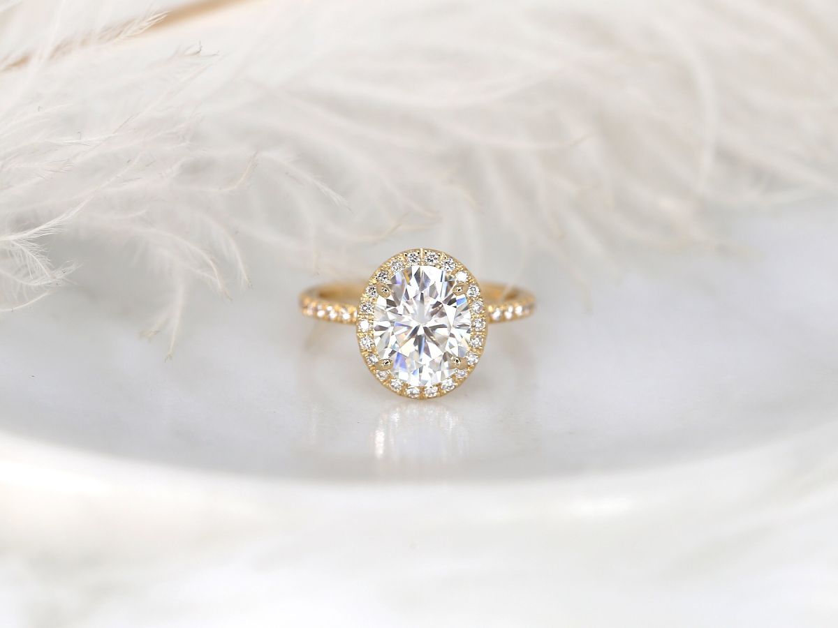 Stunning 2 CT Oval Moissanite Engagement Ring with Pave Design 1