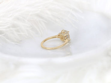 Stunning 2 CT Cushion Moissanite Engagement Ring with Cluster Design 2