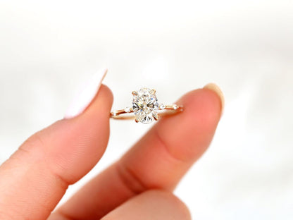 Stunning 1.69 CT Oval Moissanite Engagement Ring with Dainty Design 4