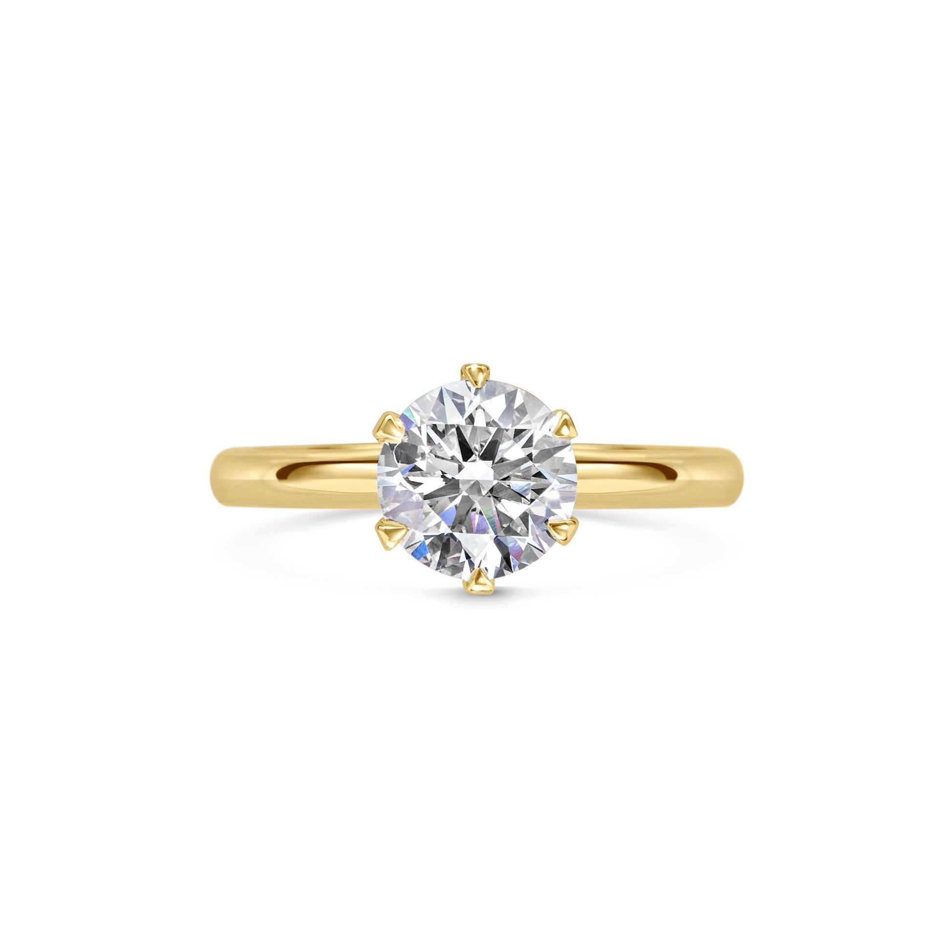 1.5 CT Round Solitaire CVD F/VS1 Diamond Engagement Ring 4