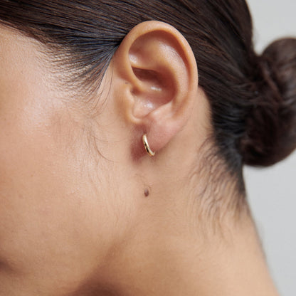 Small Huggies Earrings in Gold 5