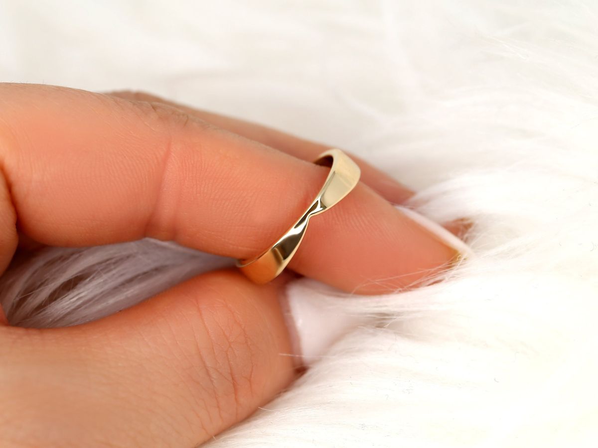 Stunning Chevron Metal Wedding Bands 8