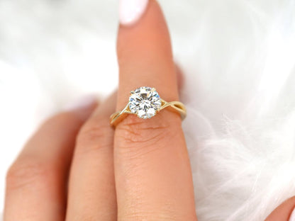 Stunning 2.0 CT Round Moissanite Engagement Ring with Hidden Halo Design 5