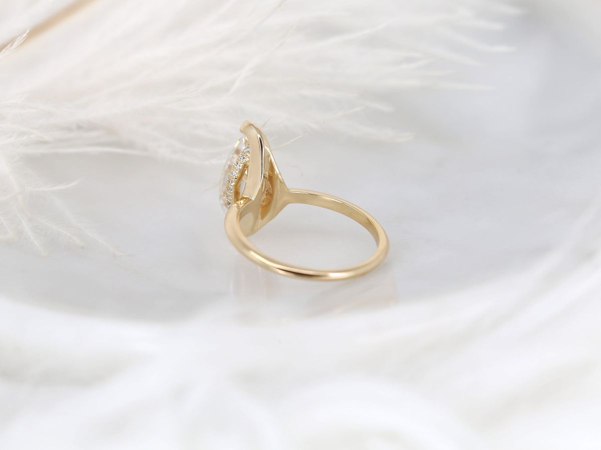 Stunning 2.80 CT Marquise Moissanite Engagement Ring with Hidden Halo Design 3