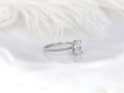 Stunning 1.5 CT Oval Moissanite Engagement Ring with Hidden Halo Design 8