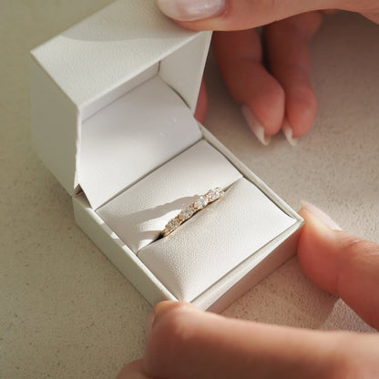 Stunning 1 TCW Marquise Moissanite Stones Half Eternity Wedding Bands 7