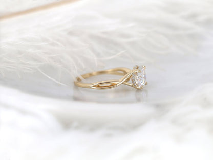 Stunning 2.0 CT Round Moissanite Engagement Ring with Hidden Halo Design 2