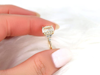 Stunning 2 CT Cushion Moissanite Engagement Ring with Cluster Design 4