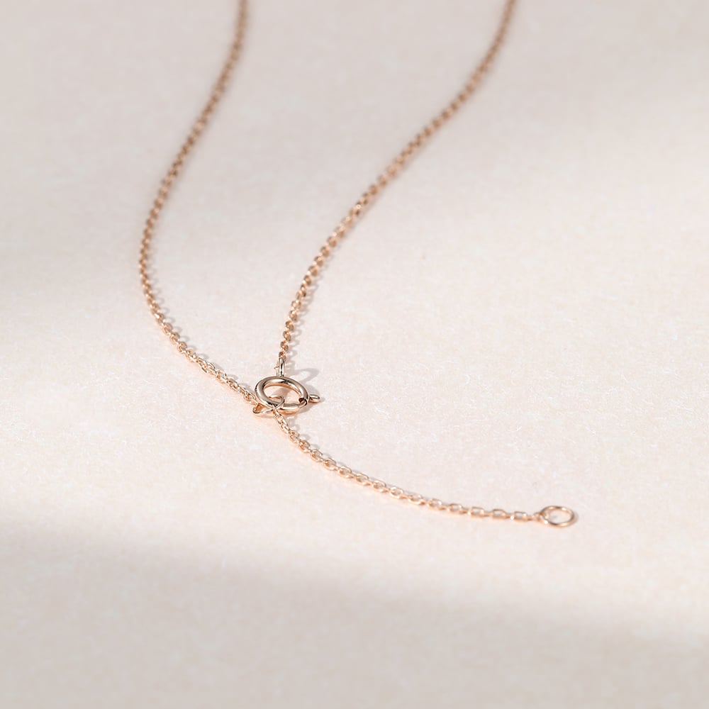 Classic 00.17 CT Round Moissanite Diamond Solitaire Pendant Necklace in Solid Gold 4