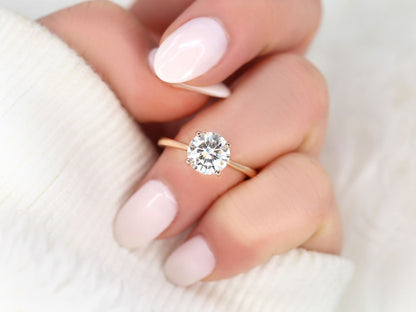 Stunning 2.0 CT Round Moissanite Engagement Ring with Solitaire Design 8