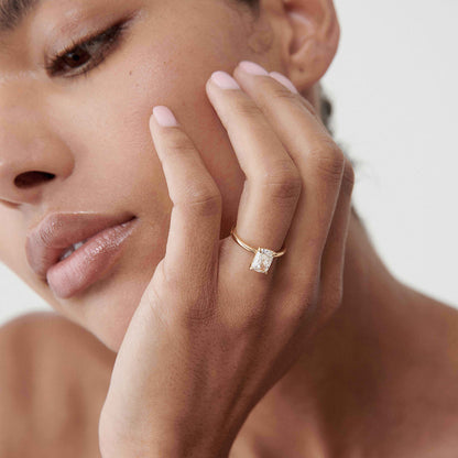 Stunning 1 CT Cushion Moissanite Engagement Ring with Solitaire Design 3