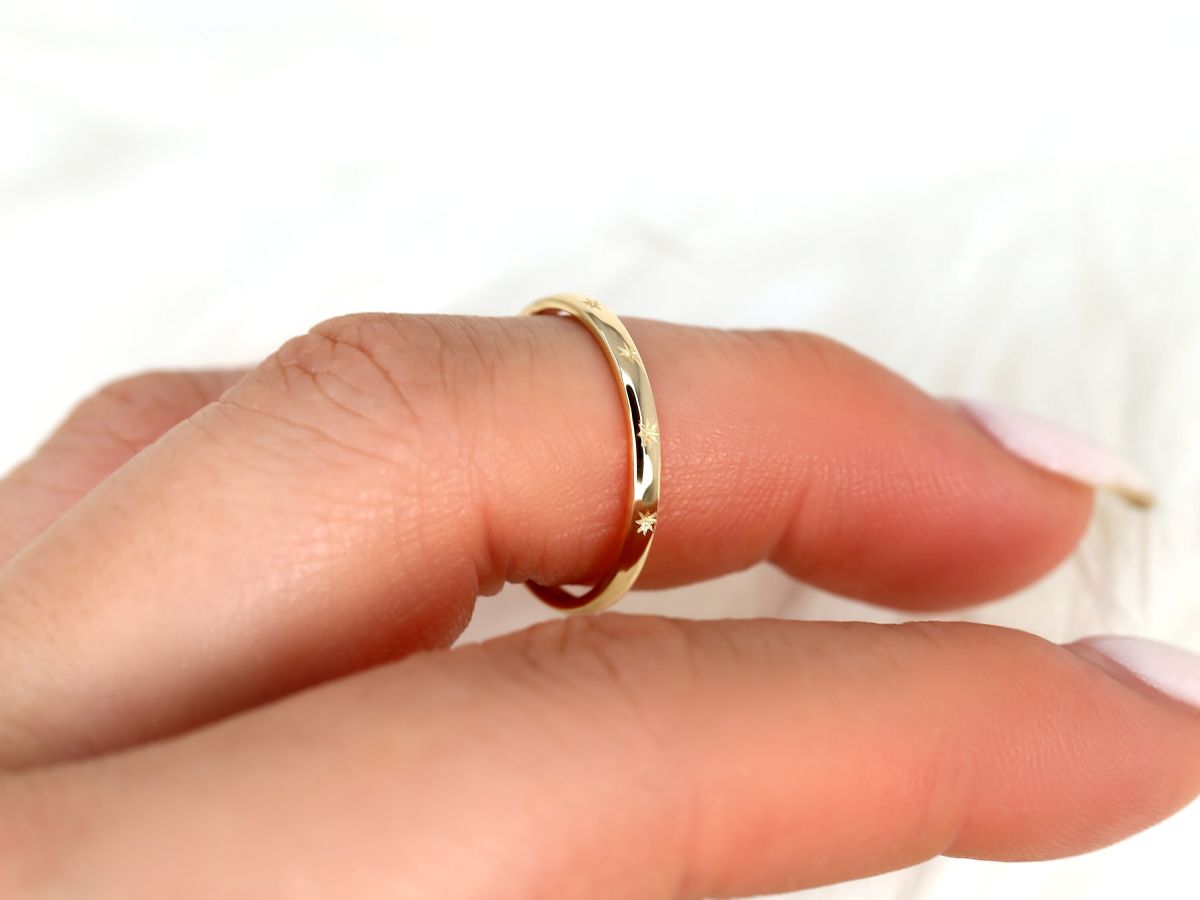 Stunning Celestial Ring Metal Wedding Bands 8