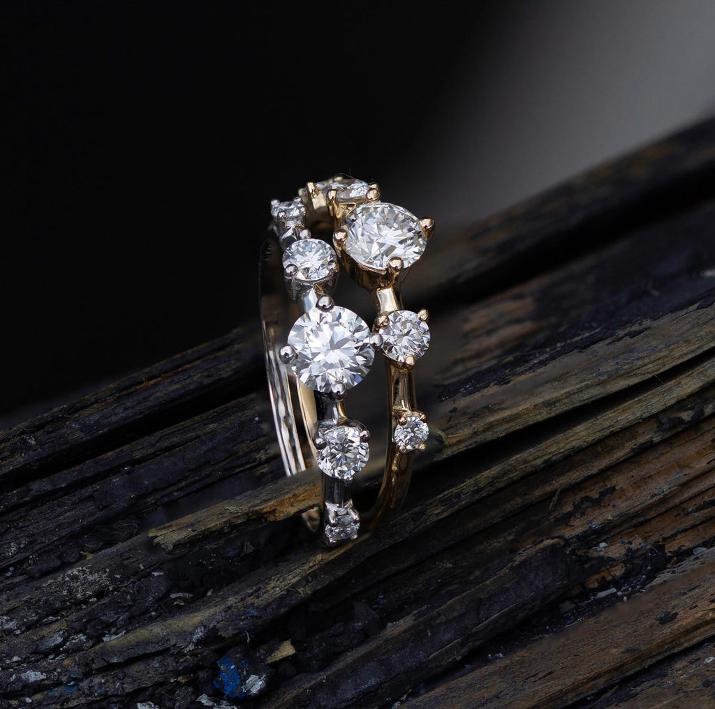 0.80 CT Round Dainty Lab Grown Diamond Wedding Band