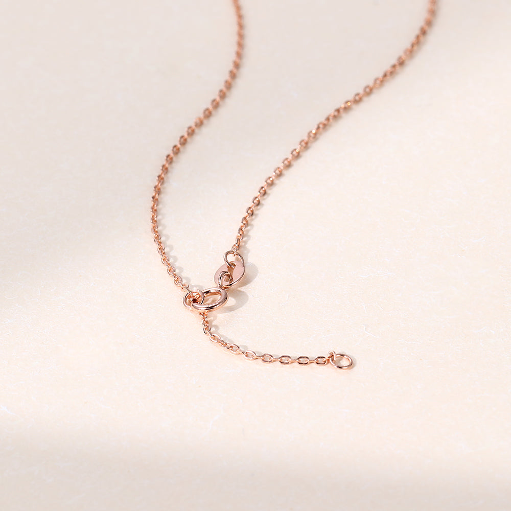 1.13 CT Round Diamond Cluster Pendant Necklace in Solid Gold 4