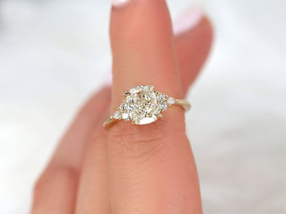 Stunning 2 CT Cushion Moissanite Engagement Ring with Cluster Design 5