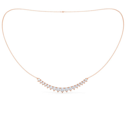 0.40 TCW Round Moissanite Diamond Mini Choker Necklace in Solid Gold 7