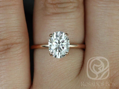Stunning 2.10 CT Oval Moissanite Engagement Ring with Solitaire Design 4