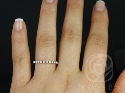 Stunning 0.55 TCW Round Moissanite Stones Full Eternity Wedding Band 7