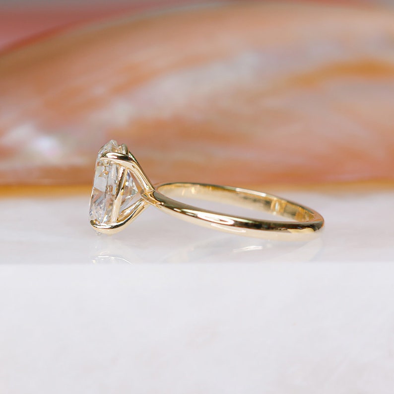 Oval Solitaire Lab Grown Diamond Engagement Ring