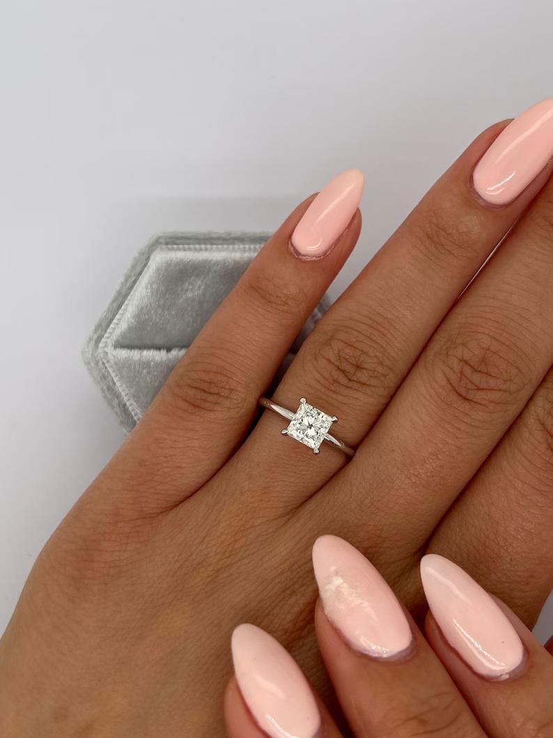 Princess Solitaire Lab Grown Diamond Engagement Ring