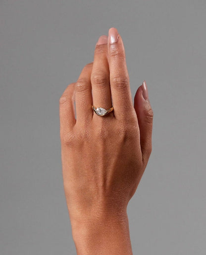 0.50 CT Pear Cut  Solitaire Moissanite Engagement Ring 4