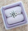 Round Cut Pave Lab Grown Diamond Engagement Ring