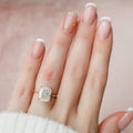 4.5 CT Cushion Cut Solitaire Style Moissanite Engagement Ring 4