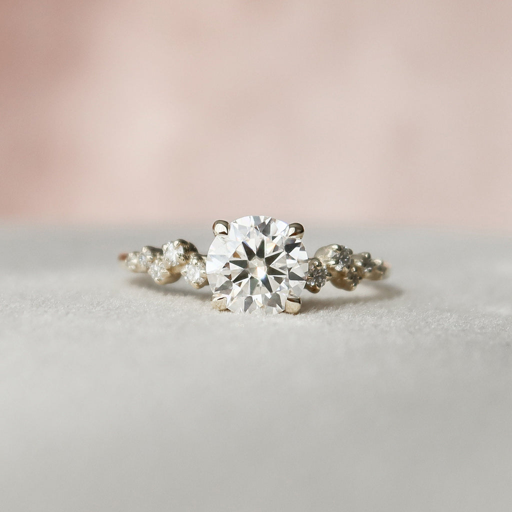 Custom Listing for Micah- 1.0 CT Round Lab Grown Engagement Ring In F-VS1 Color-Clarity